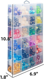 3 Pack DND Dice Storage Box Each 24 Grids Polyhedral Dice Organizer - Image 2