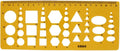 Utoolmart Plastic Drawing Templates Yellow Measuring Rulers Geometric Templates by Utoolmart