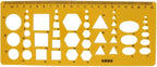 Utoolmart Plastic Drawing Templates Yellow Measuring Rulers Geometric Templates by Utoolmart