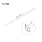 MECCANIXITY 15pcs Acrylic Square Rods 1/4" x 12" Clear Acrylic Dowel Rods - Image 2