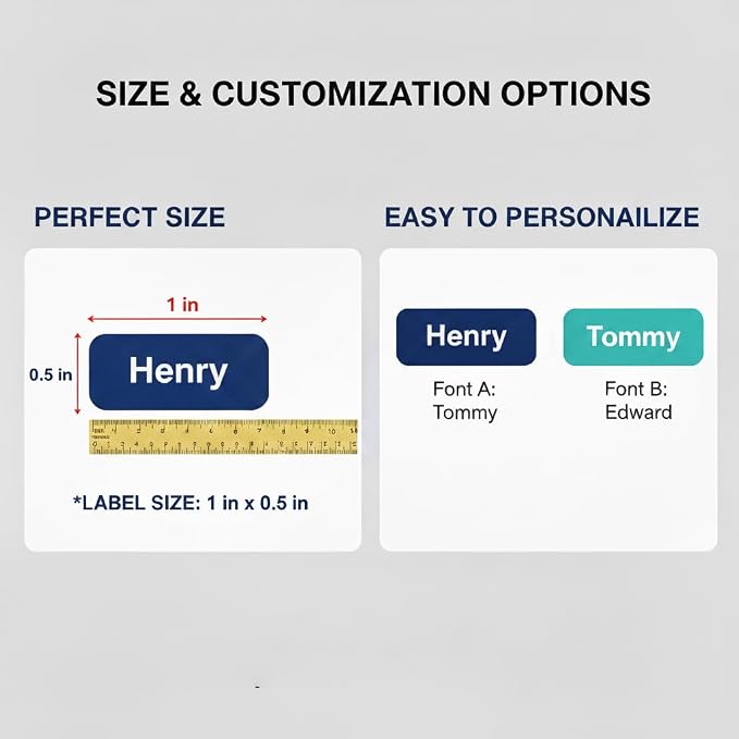 Personalized Name Labels for Kids – 60 Waterproof Peel-and-Stick Labels for - Image 7