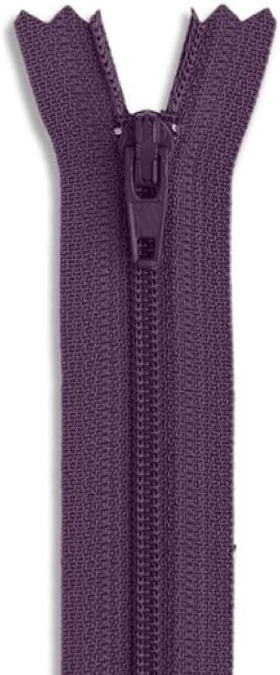 Nylon Coil Zipper 14 Inch Non-Separating Closed End – Purple – Replacement by Metalandbrassco