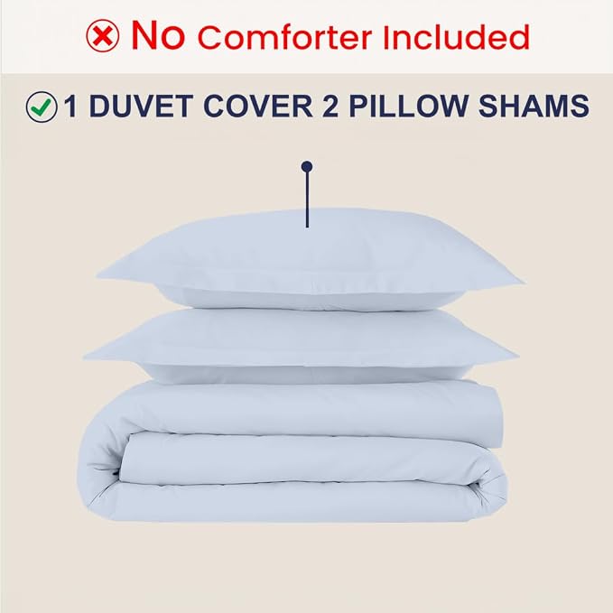 Kotton Culture 3 Pc Duvet Cover King Size Set-100% Egyptian Cotton 600 Thread - Image 2