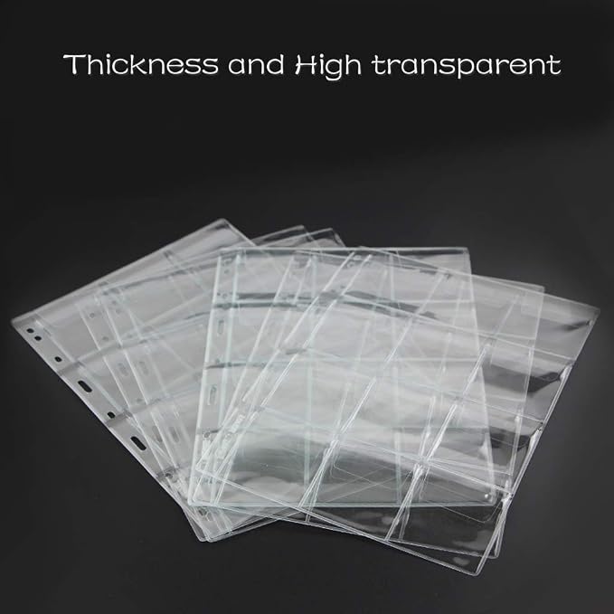 12 Pocket Coin Pages 10 Sheet Plastic Coin Holders Stamp Collector Supplies | - Image 4