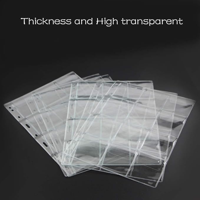 20 Pocket Coin Pages 10 Sheet Plastic Coin Holders Stamp Collector Supplies | - Image 4