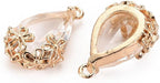 FASHEWELRY 50Pcs Faceted Teardrop Glass Charms Transparent Crystal Drop Pendants - Image 2