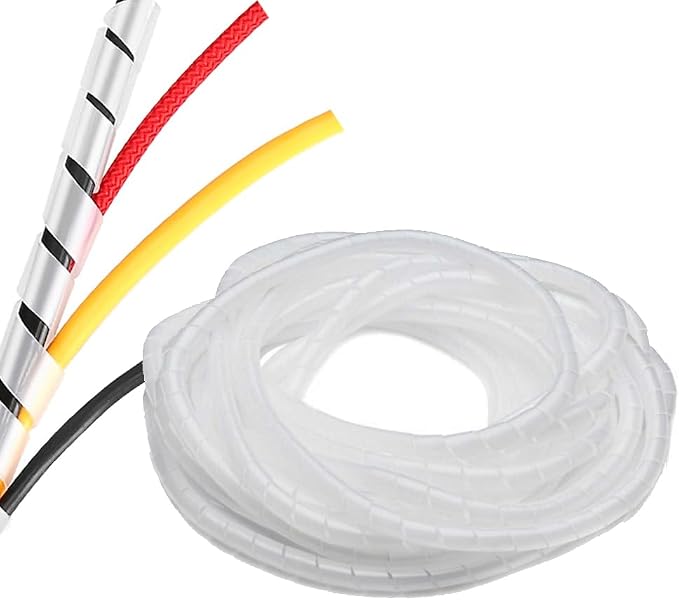 Spiral Cable Wrap - 20 Ft 1/2" Spiral Wire Wrap Cord Covers Bundle Sleeve Hose by ALLWIN