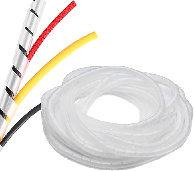 Spiral Cable Wrap - 45 Ft 5/16" Spiral Wire Wrap Cord Covers Bundle Sleeve Hose by ALLWIN