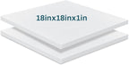 Frienda 2 Pack 1" x 18" x 18" Upholstery High Density Foam Cushion Replacement by Frienda