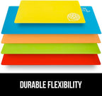 GORILLA GRIP 100% BPA-Free Flexible Cutting Board Set of 5, Durable Plastic Mats - Image 8