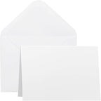 Blank Cards and Envelopes 5x7 inches, 50 Pack White Blank Note Cards Greeting by Sylroal