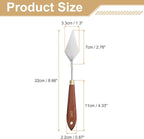 HARFINGTON Palette Knife Painting Tool 2.76" x 1.3" Stainless Steel Teardrop - Image 2