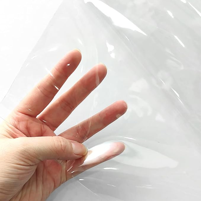 HYANG Transparent PVC Super Clear Holographic Vinyl Sheets 1 Roll 11.8''x47'' - Image 2