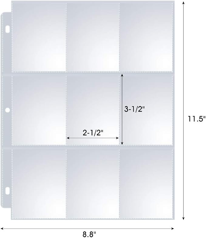 120 Pack 9 Pocket Page Protectors, Sooez Single Sided Trading Card Sleeves - Image 6