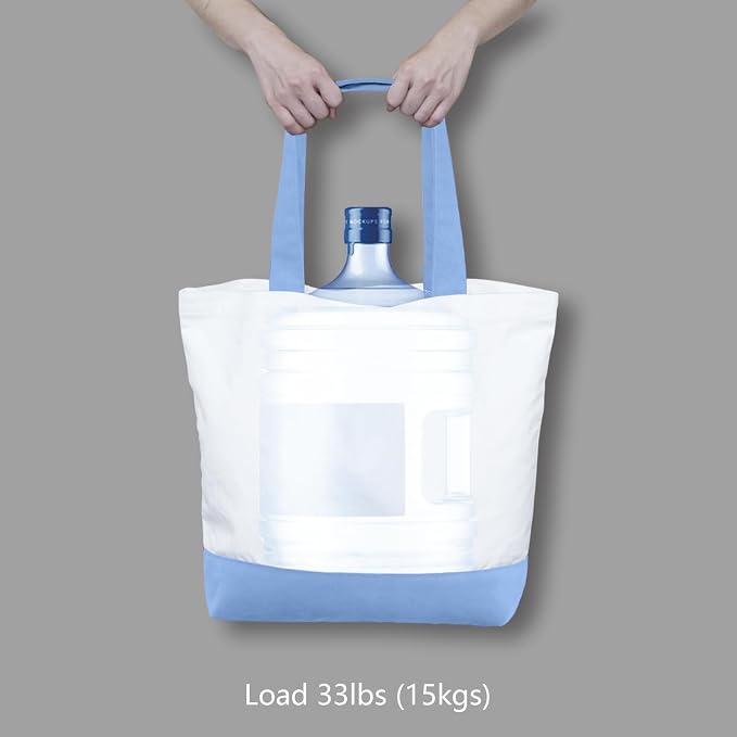 TOPDesign 3-Pack Super Strong Large 12oz Cotton Canvas Tote Bags, Reusable - Image 6