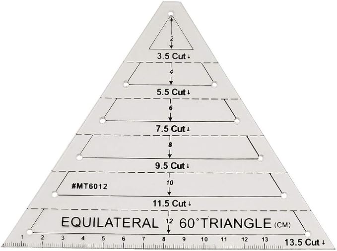 Quilting Ruler Set, 45 Degrees | 60 Degrees Ruler | Sewing Crafts Accessories - Image 7