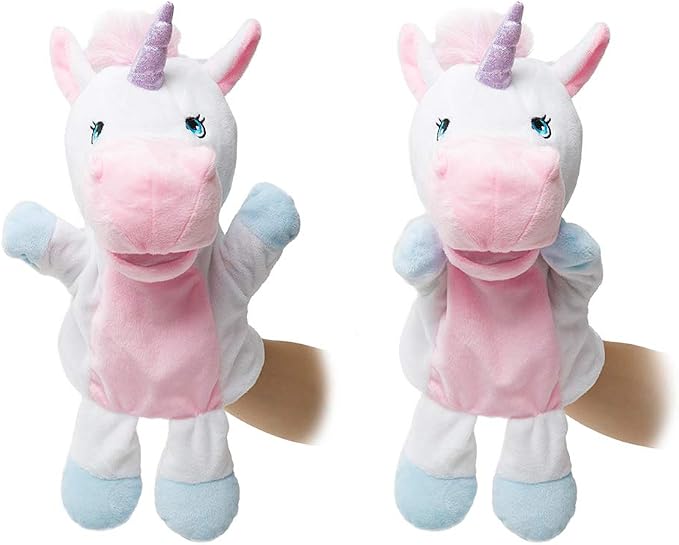 HollyHOME Unicorn Plush Hand Puppet Magical Friends Funny Storytime Gifts - Image 6