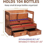 OPHIR Paint Organizer, Wooden 104 Holes Paint Holder - Image 3