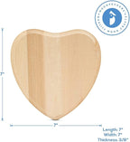 Wooden Hearts 7 inch Pack of 2 Wood Heart Valentine's Crafts Mother's Day Craft - Image 4