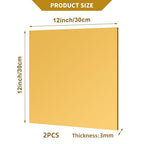 2 Pcs 12 x12 Inch GoldAcrylic Mirror Sheet, 1/8 Inch Thick Opaque Glossy Mirror - Image 2
