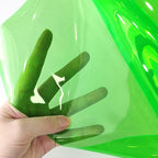HYANG Green Transparent PVC Super Clear Holographic Vinyl Faux Leather Sheets 1 - Image 2