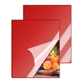 2 Pcs 12 x16 Inch Red Acrylic Mirror Sheet, 1/8 Inch Thick Opaque Glossy Mirror by CEUQIESO