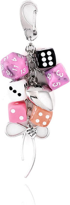 Dice Bag Charms Keychain for Women Men by Disengor