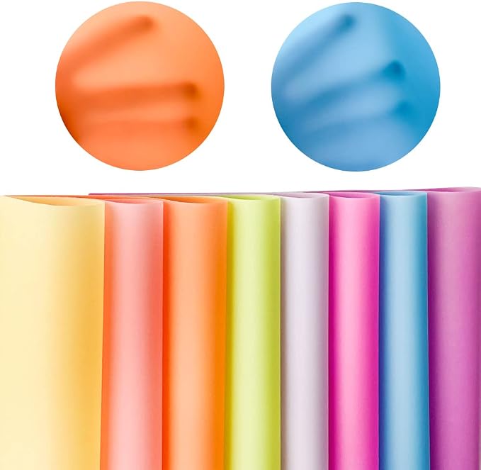 XHT 8 Pcs Candy Color Jelly Vinyl, Matte Solid Color Waterproof Transluscent - Image 2