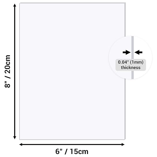 10 Pack 6" x 8" Clear Acrylic Sheet 0.04" Thick Plexiglass Sheet - Image 3