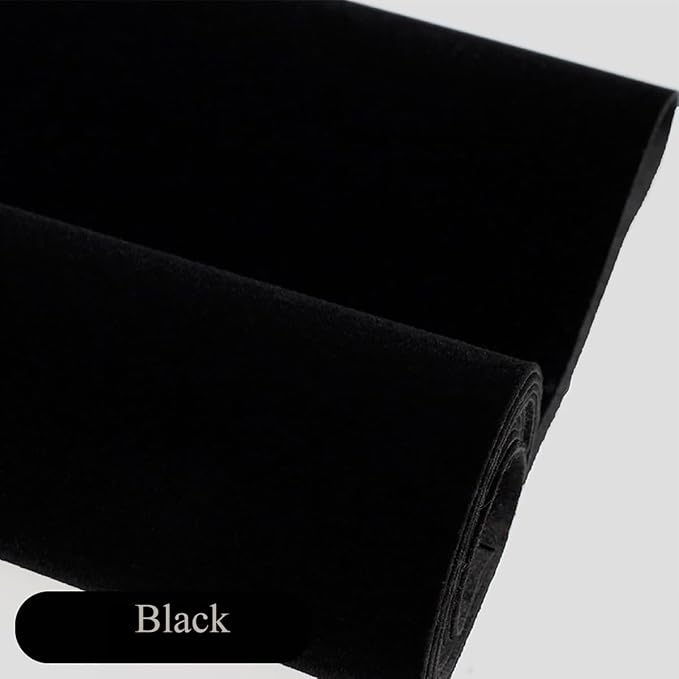 Black Self Adhesive Soft Velvet Drawer Liner DIY Fabric Felt Liner - Image 2