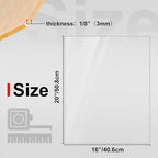 KINLINK 16x20 Plexiglass Sheets 1/8 inch Thick, 3mm Clear Cast Acrylic Sheet - Image 2