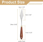 HARFINGTON Palette Knife Painting Tool 3.54" x 1.18" Stainless Steel Teardrop - Image 2