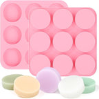 SJ Soap Molds 2 Packs, Cylindrical Silicone Soap Molds by SJ