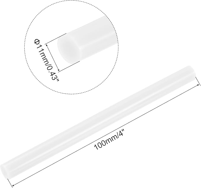 uxcell Mini Hot Glue Sticks for Glue Gun 11mm x 100mm Cream 12pcs - Image 2