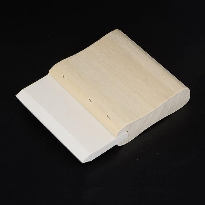 HARFINGTON Screen Printing Squeegee 4 Inch 65 Durometer Rubber Blade Wooden - Image 3