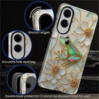for Samsung Galaxy S25 Edge Case, Stained Glass Frog Flowers Pattern Glossy 2 - Image 5