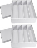 RLAVBL 2-Pack 3600 Count Trading Card Storage Box, 4 Row Cardboard Card Boxes by RLAVBL