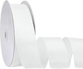 White 1.5 Inch Continuous 25 Yards Satin Wired Ribbon by Simplegoal