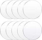 Yalikop 10 Pcs 9 Inch Acrylic Circle Blanks Clear Disc Round Transparent by Yalikop