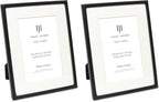Isaac Jacobs 6x8 Black Metal Rope Border Picture Frame, Horizontal & Vertical by IsaacJacobs