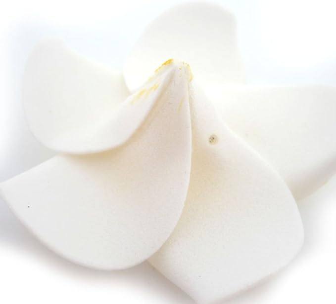 Pursuestar 100Pcs White Foam Hawaiian Frangipani Artificial Plumeria Flower - Image 3