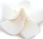 Pursuestar 100Pcs White Foam Hawaiian Frangipani Artificial Plumeria Flower - Image 3