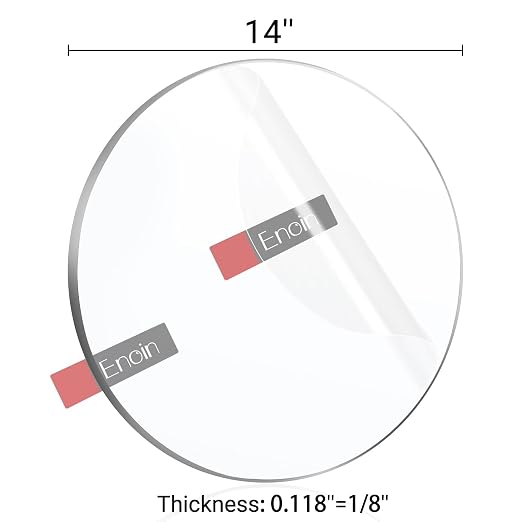 Enoin 14 inch Clear Round Acrylic Disc - Image 2