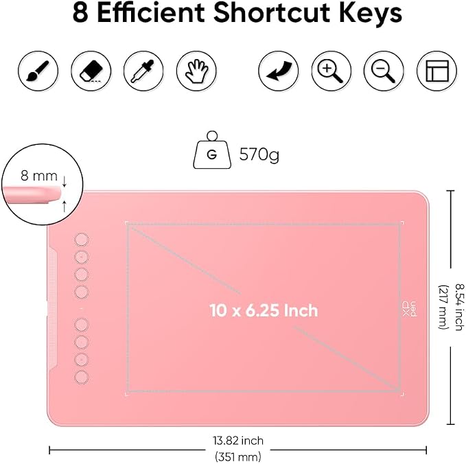 XPPen Deco 01 V3 10x6 Drawing Tablet | 16K Pressure Pen | Battery-Free Stylus | - Image 3