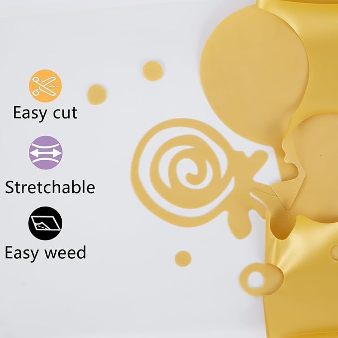 guangyintong Golden Heat Transfer Vinyl HTV Rolls, Glossy Surface HTV Vinyl - Image 4