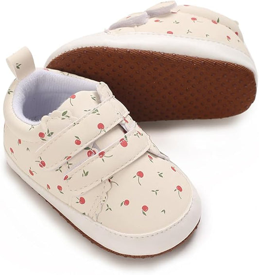 2Pairs Baby Shoes,Boys Girls Non-Slip Rubber Sole Sneakers,Unisex Infant Soft Lightweight First Walking Crib Shoes