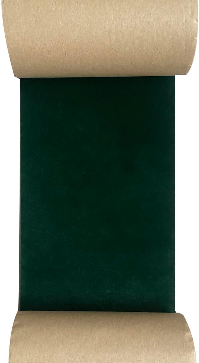 Adhesive Green Velvet Felt Fabric Liner Felt Drawer Liner Wallpaper by GAOTAOBN