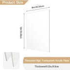 2 Pieces 1/8" Thick Acrylic Sheets, Plexiglass Sheets, Photo Frames - Image 2