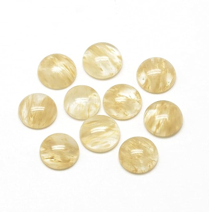 FASHEWELRY 50Pcs Synthetic Smoky Quartz Cabochons Flat Back Gemstone Cabochons by FASHEWELRY