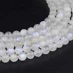 MJDCB Natural Round Stone Beads 4mm Blue Moonstone Loose Gemstone Beads - Image 4